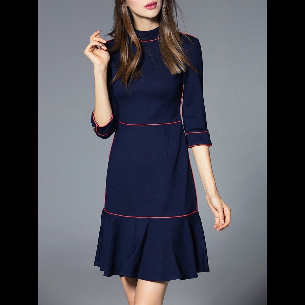 StyleWe Elegant Cotton-blend Ruffled Mini Dress